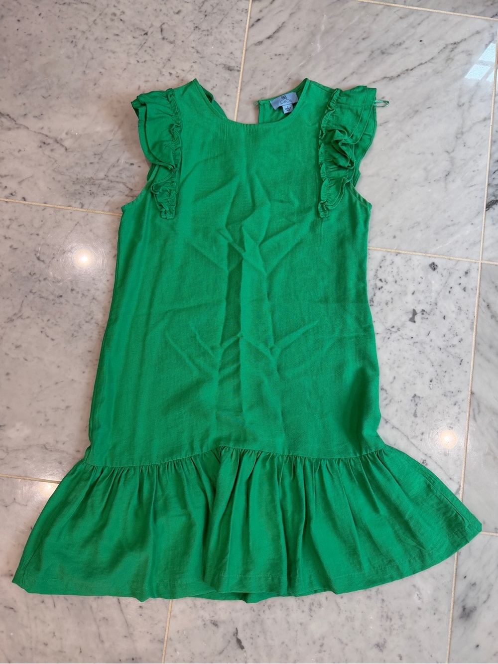 CeCe Bright Green Ruffle-Sleeve Mini Dress